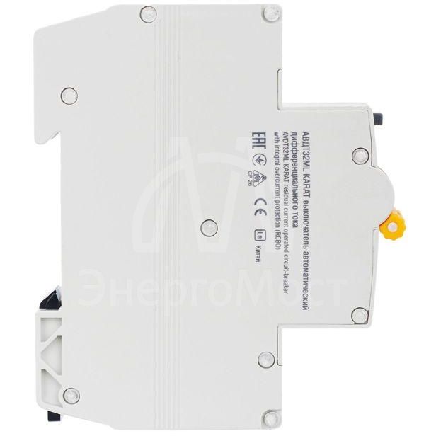 Выключатель автоматический дифференциального тока С 16А 30мА АВДТ32МL KARAT IEK MVD12-1-016-C-030