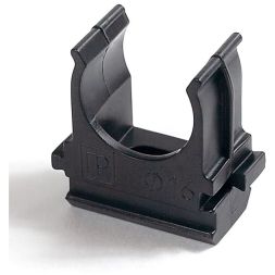 Держатель для труб (клипса) d16мм полистирол черн. (уп.100шт) Промрукав PR.02716ч