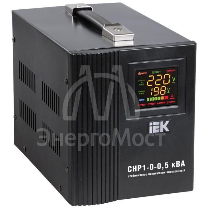 Стабилизатор напряжения HOME СНР 1/220 0.5кВА переносной IEK IVS20-1-00500