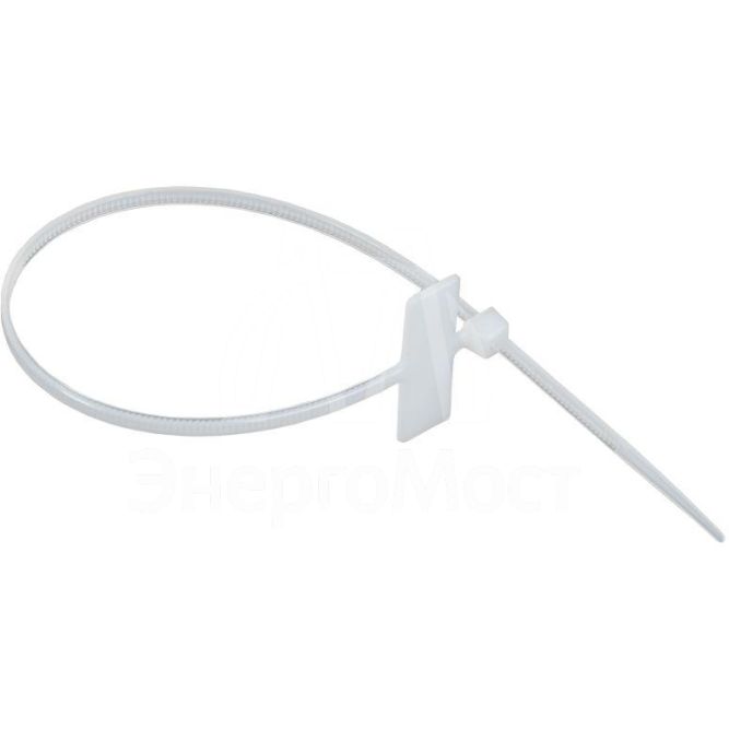 Хомут 2.5х200мм P6.6 маркерный бел. (уп.100шт) IEK UHH14-D025-200-100-K01