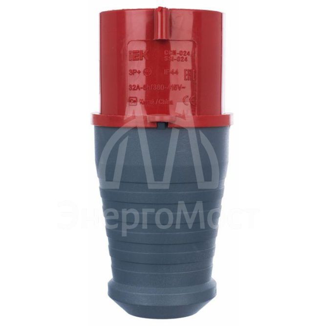 Вилка эл. каб. 32А 3P+PE 380В IP44 ССИ-024 IEK PSR02-032-4