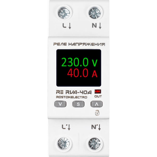 Реле напряжения RE RVA-40А c TFT матрицей