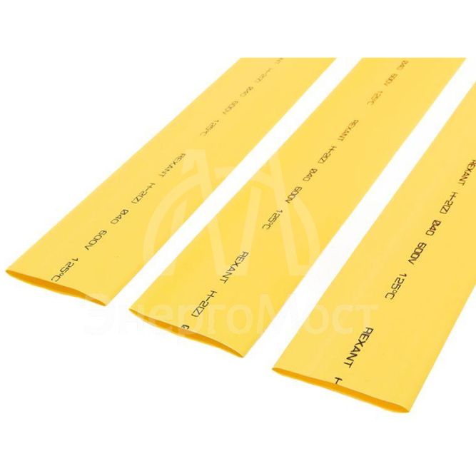 Трубка термоусадочная Н-1 40.0/20.0 1м желт. Rexant 24-0002