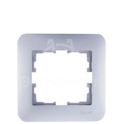 Рамка 1-м KARINA LIFE горизонт. мат. серебр. LEZARD 708-4300-146