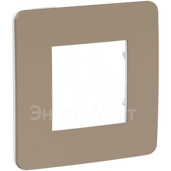 Рамка 1-м UNICA STUDIO песочн./бел. SchE NU280226