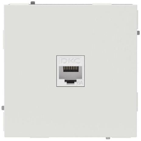 Розетка компьютерная 1-м KANT RJ45 кат.6A без шторки бел. песок DKC 7010673