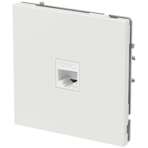 Розетка компьютерная 1-м KANT RJ45 кат.6A без шторки бел. песок DKC 7010673