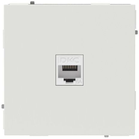 Розетка компьютерная 1-м KANT RJ45 кат.6A без шторки бел. песок DKC 7010673