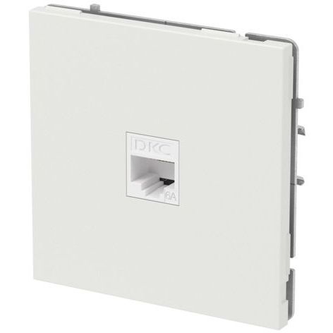Розетка компьютерная 1-м KANT RJ45 кат.6A без шторки бел. песок DKC 7010673