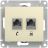 Механизм розетки комп. + телеф. 2-м СП Glossa RJ11 + RJ45 беж. SchE GSL000285