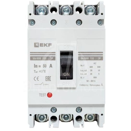 Выключатель автоматический 3п 100/50А 35кА ВА-99М PROxima EKF mccb99-100-50m