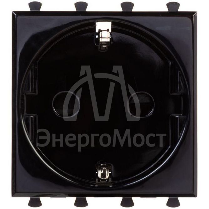 Розетка 2мод. 3п 2P+E Avanti &amp;quot;Черный квадрат&amp;quot; защ. шторки DKC 4402002