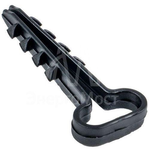 Дюбель-хомут d6х14мм для плоского кабеля полипропилен черн. (уп.50шт) EKF plc-cd-6x14b