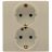 Розетка 2-м СП Etika 2К+З 16А с заземл. винт. зажимы в сборе сл. кость. Leg 672323