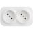 Розетка 2-м ОП Quteo 16А IP20 250В 2х2P без заземл. без защ. шторок бел. Leg 782231