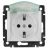 Механизм розетки 1-м СП Valena 2К+3 IP44 с защ. крышкой защ. шторки с заземл. нем. станд. бел. Leg 774220