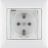 Механизм розетки 1-м СП Valena 2К+3 IP44 с защ. крышкой защ. шторки с заземл. нем. станд. бел. Leg 774220