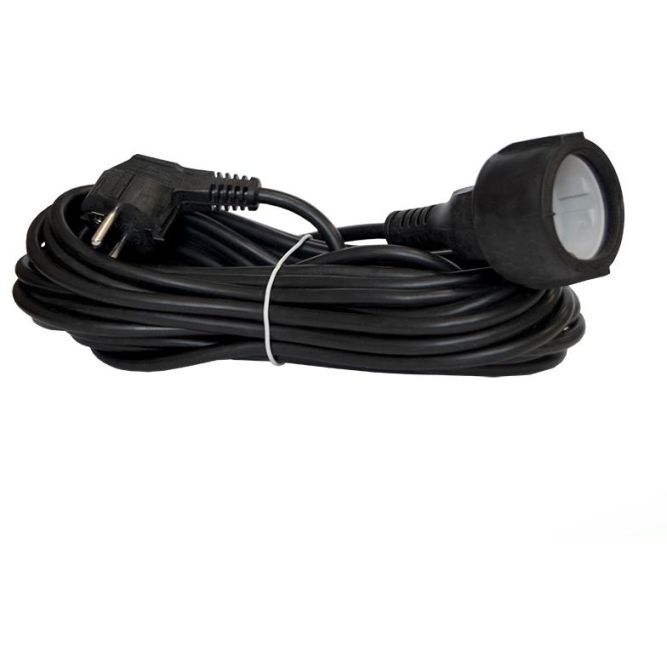 Удлинитель-шнур 1х10м с заземл. 16А IP20 ПВС 3х1 черн. DOMTOK 2360