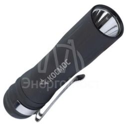 Фонарь ручной 0.5ВтLED 1xAA корпус ABS-пластик c каучуковым напылением зажим для крепления КОСМОС KOC120B