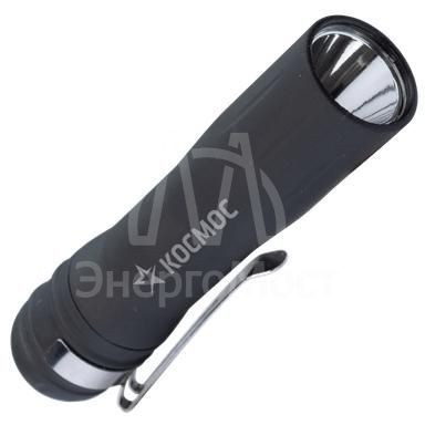 Фонарь ручной 0.5ВтLED 1xAA корпус ABS-пластик c каучуковым напылением зажим для крепления КОСМОС KOC120B