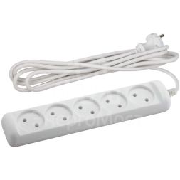 Удлинитель U-5-3m 5х3м без зазeмл. ПВС 2х1 10А ЭРА Б0028364