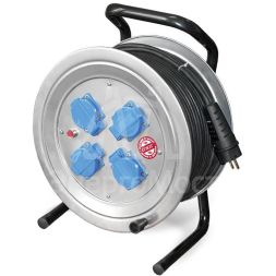 Удлинитель силовой на катушке 4х50м с заземл. 16А IP44 КГ 4кВт розетки с защ. крышкой Союз 481S-4005.