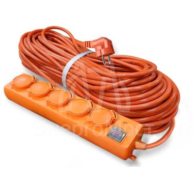 Удлинитель 5х10м с заземл. 16А IP44 У10-026 с выкл. с индик. ПВС 3х1.5 розетки с защ. крышкой UNIVersal 9633922