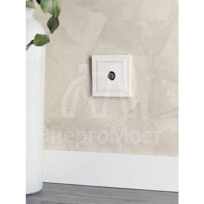 Розетка телевизионная оконечная TV СП Brite РТВ11-0-БрЖ жемчуж. IEK BR-A10-O-K36