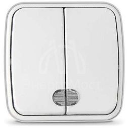 Выключатель 2-кл. ОП Электра 10А IP20 с подсветкой бел. Союз 0030