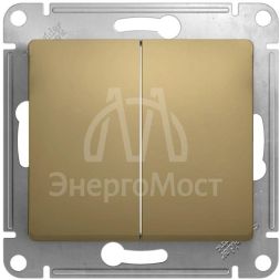 Механизм выключателя 2-кл. СП Glossa 10А IP20 (сх. 5) 10AX титан SchE GSL000451