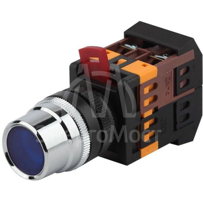 Кнопка ABLF-22 син. d22мм неон/240В1з+1р BBT10-ABLF-K07E ЭРА Б0045651