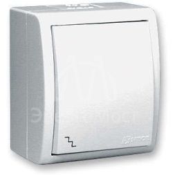 Выключатель проходной 1-кл. ОП Simon 15 Aqua 10А IP54 винт. зажим бел. Simon 1594201-030