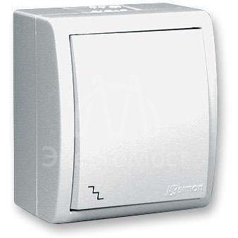 Выключатель проходной 1-кл. ОП Simon 15 Aqua 10А IP54 винт. зажим бел. Simon 1594201-030