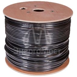 Кабель витая пара SF/UTP кат.5E 4х2х0.51 медь наружн. прокл. черн. (м) Rexant 01-0344