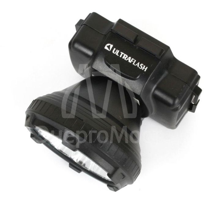 Фонарь налобный аккумуляторный LED 5364 (220В LED 2 режима; черн.) Ultraflash 11258