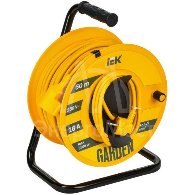 Удлинитель на катушке 1х50м Garden УК50 2P+PE 3х1.5кв.мм IEK GD-KP20-16-01-50