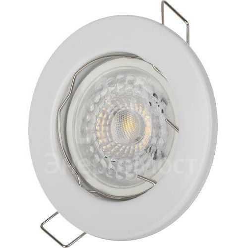 Светильник ST1 WH 50Вт MR16 12В точечный штампован. бел. ЭРА C0043797