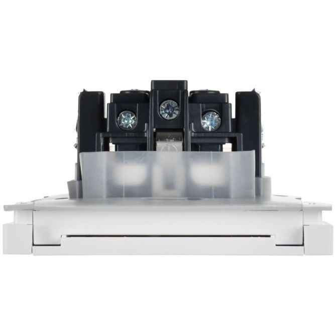 Розетка СП FORTE&amp;PIANO 16А IP44 FP221 с заземл. защ. шторки с крышкой винт. крепл. бел. IEK FP-R16-16-44-K01