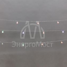 Гирлянда светодиодная &amp;quot;Шарики&amp;quot; 5м 20 LED IP20 прозр. провод свечение мульти (RG/RB) контроллер 8 режимов 230В Neon-Night 304-022