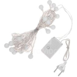 Гирлянда светодиодная &amp;quot;Шарики&amp;quot; 5м 20 LED IP20 прозр. провод свечение мульти (RG/RB) контроллер 8 режимов 230В Neon-Night 304-022