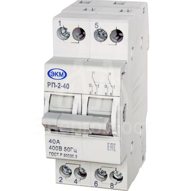 Переключатель реверсивный РП-2-40 Меандр A8302-19912240