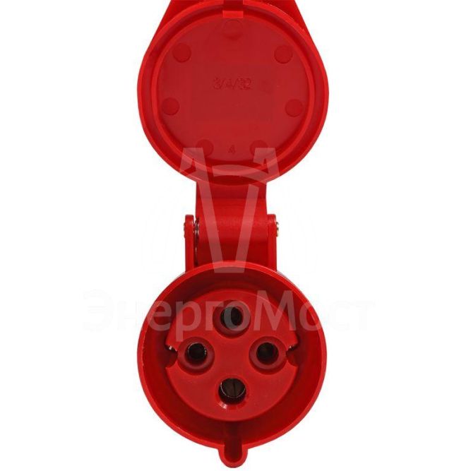 Розетка кабельная 224 32А 380AC 3P+PE 6ч IP44 КЭАЗ 222752