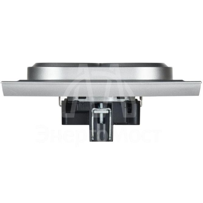 Розетка 2-м СП BRITE РСш12-3-БрА 16А в сборе с заземл. защ. шторки алюм. IEK BR-R24-16-K47-F