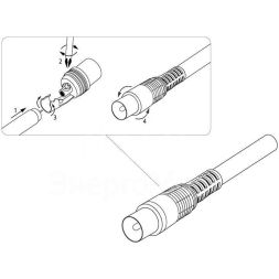 Разъем антенный на кабель штекер-TV черн. блист. Rexant 06-0013-A