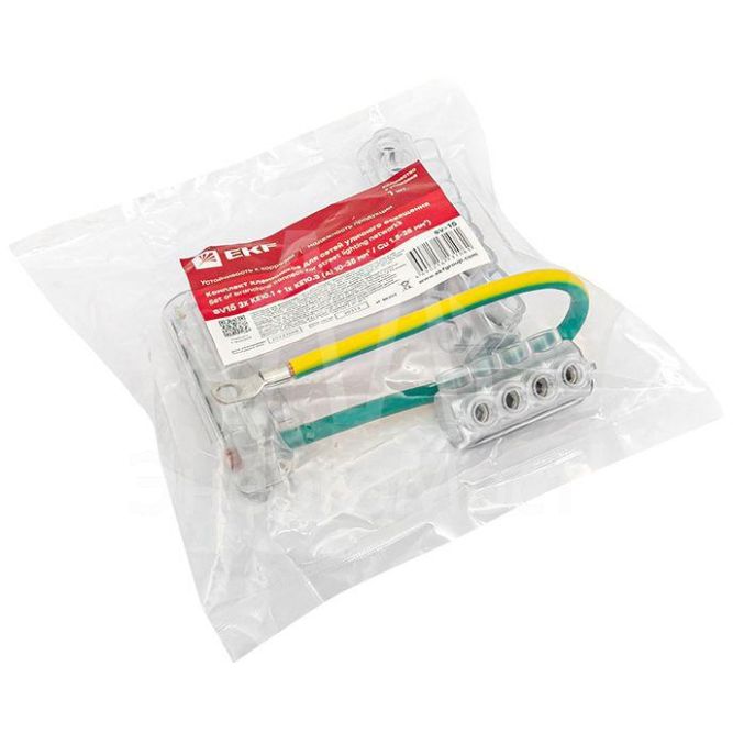 Комплект клеммников SV15 3хKE10.1+1хKE10.3 (Al 10-35/Cu 1.5-25) для сетей уличного освещения PROxima EKF sv-15