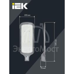 Светильник светодиодный ДКУ 1012-150Ш 5000К IP65 сер. IEK LDKU1-1012-150-5000-K03