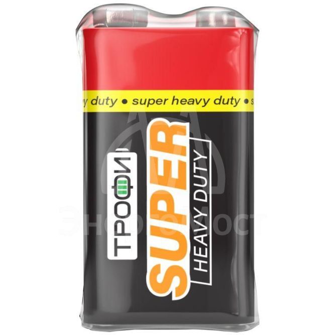 Элемент питания солевой &amp;quot;крона&amp;quot; 6F22-1S Трофи C0033717