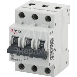 Выключатель автоматический модульный Pro NO-902-187 ВА47-63 3P 6А кривая C (4/60/1260) ЭРА Б0036871