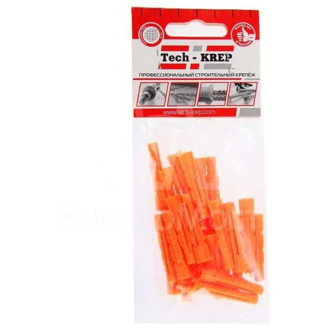 Дюбель универс. 6х37 полипропилен (уп.30шт) пакет Tech-Krep 102929