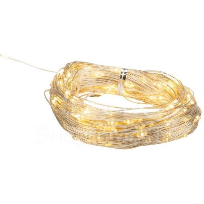 Гирлянда светодиодная &amp;quot;Роса&amp;quot; 30м 300LED тепл. бел. 3.6Вт IP44 с трансф. Neon-Night 303-216